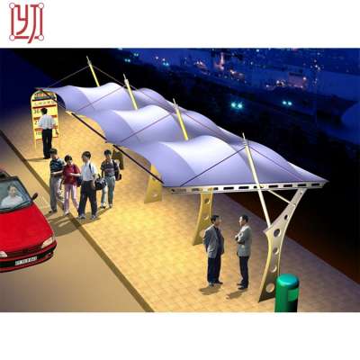 Large tensile bus stop membrane structure car shade parking tent